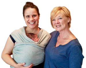 Anne with a doula client